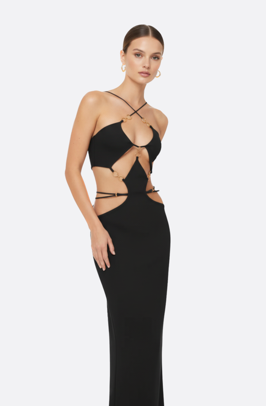 Andromeda Noir Maxi Dress