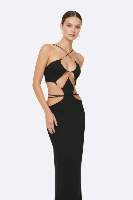 Andromeda Noir Maxi Dress