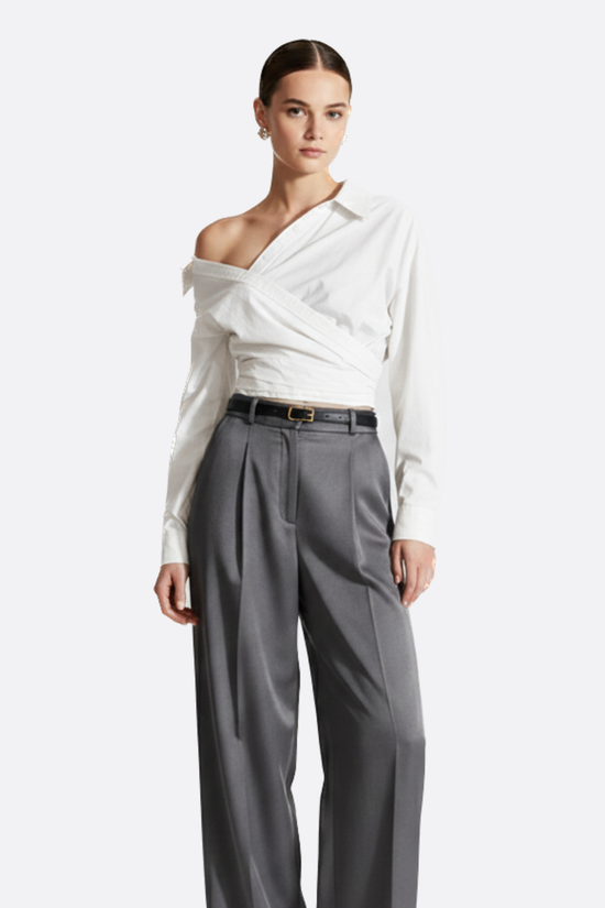 Inès Wrap Crop Shirt