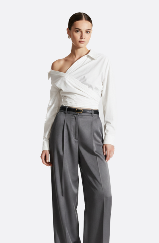 Inès Wrap Crop Shirt