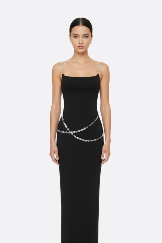 Janiella Chain Wrap Maxi Dress