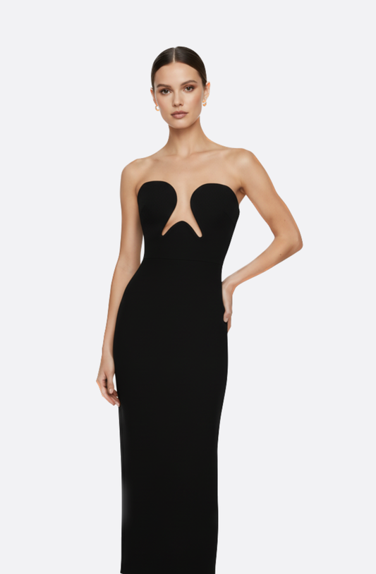 Janessa Low Cut Maxi Dress