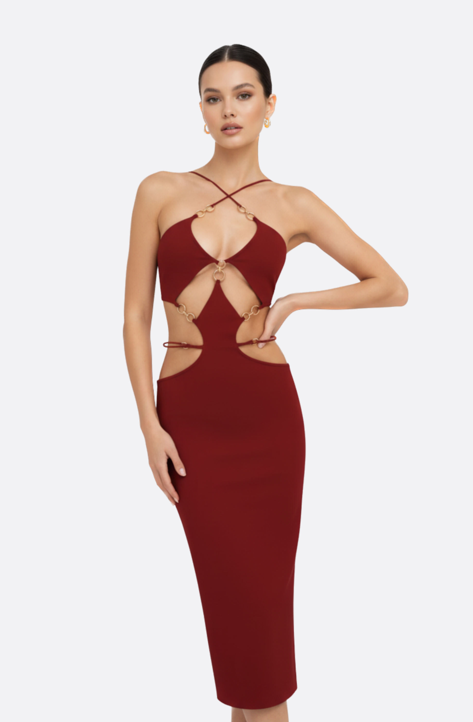 Rosé Andromeda Maxi Dress