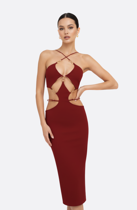 Rosé Andromeda Maxi Dress