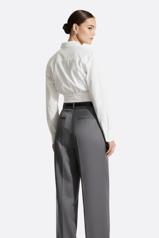 Inès Wrap Crop Shirt