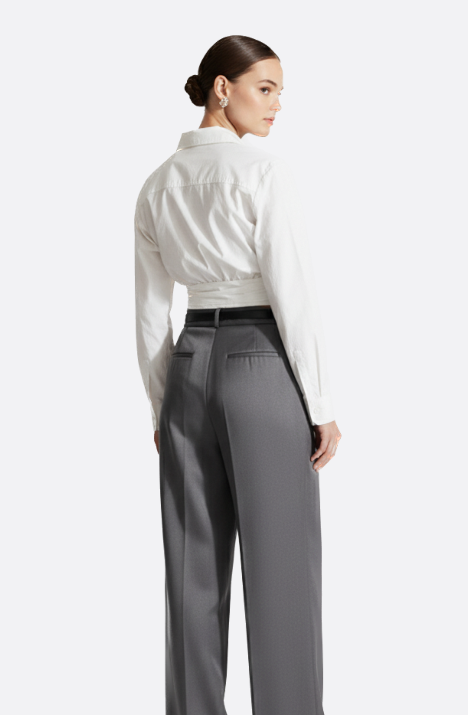 Inès Wrap Crop Shirt