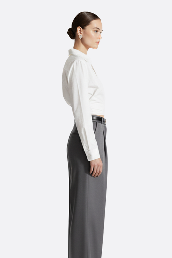 Inès Wrap Crop Shirt
