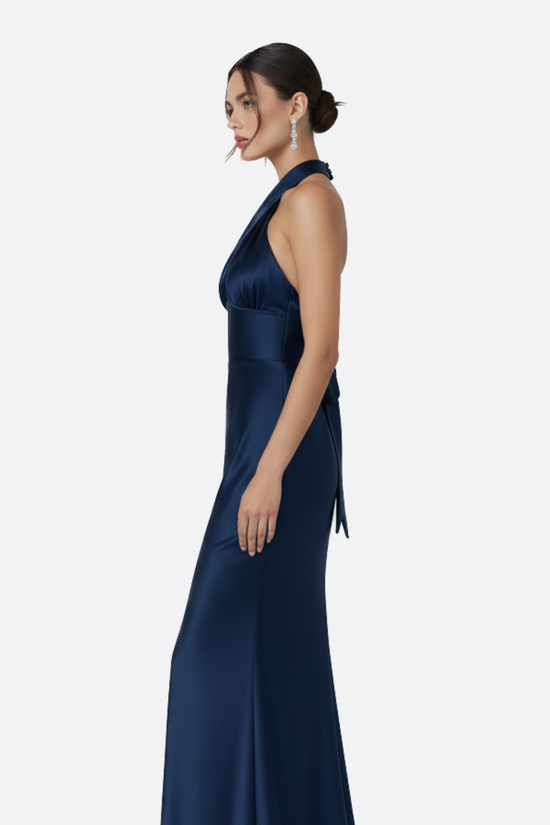 Arden Royal Bleu Halter Maxi Dress
