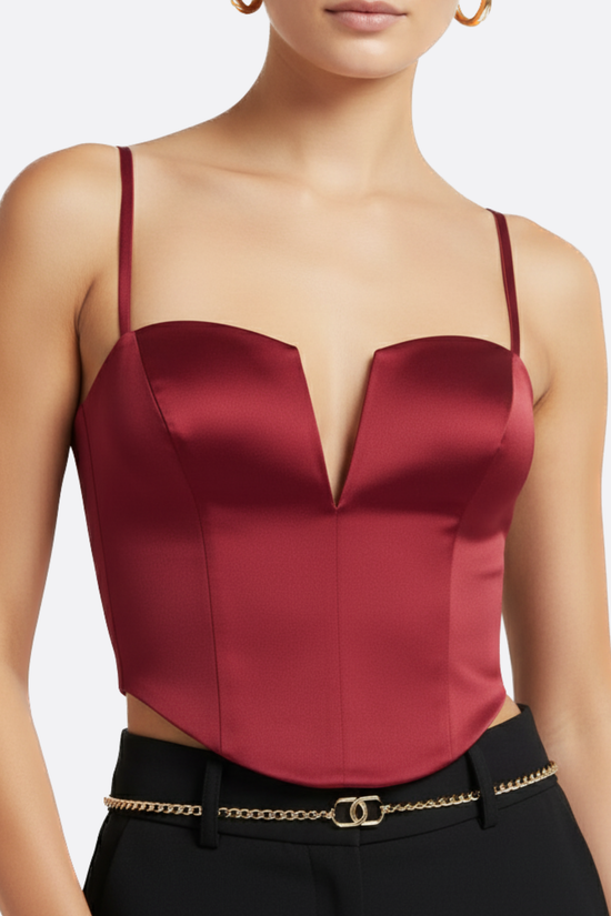 Élodie Satin Corset Top