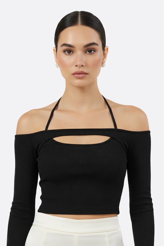 Léonie Cutout Off-Shoulder Top