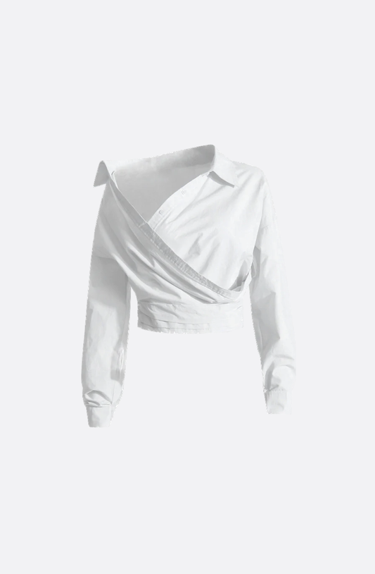 Inès Wrap Crop Shirt
