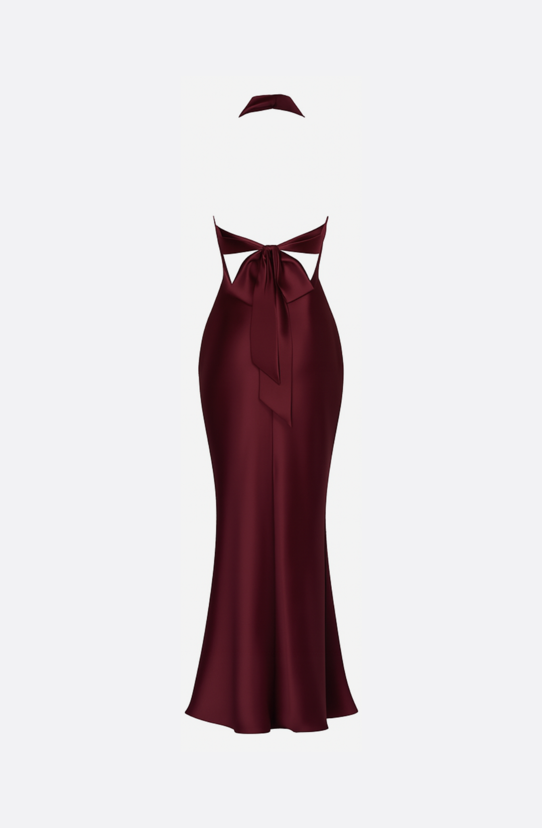 Arden Wine Halter Maxi Dress