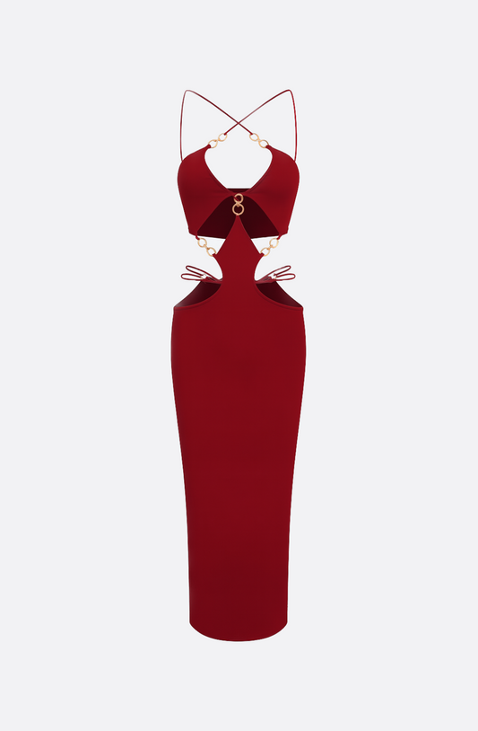 Rosé Andromeda Maxi Dress