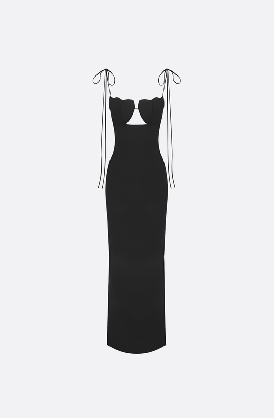Elena Tie Maxi Dress