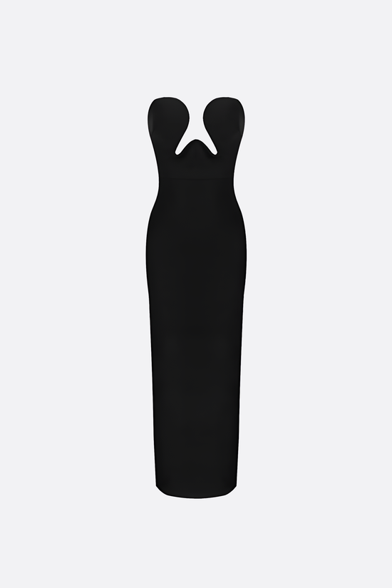 Janessa Low Cut Maxi Dress