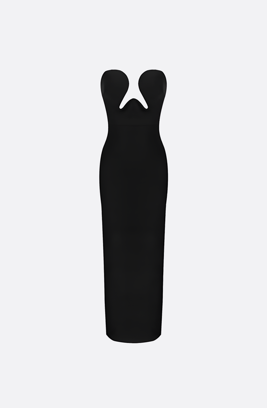 Janessa Low Cut Maxi Dress