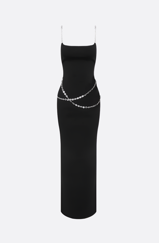 Janiella Chain Wrap Maxi Dress